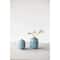 Hello Honey® 7" Distressed Blue Terracotta Vase with Floral Pattern